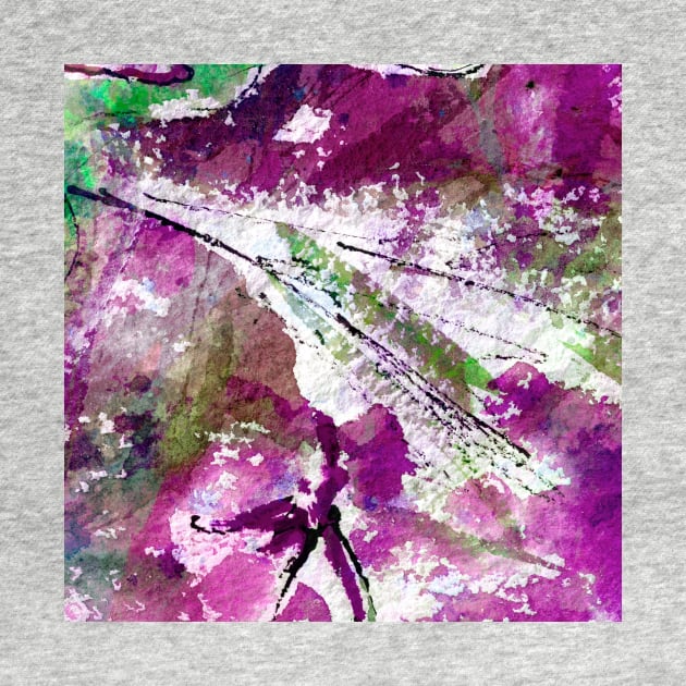 Intuitive Organic Abstract Watercolor in Lavender by GinetteArt